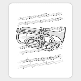 Cornet Player Cornetist Brass Musician Magnet